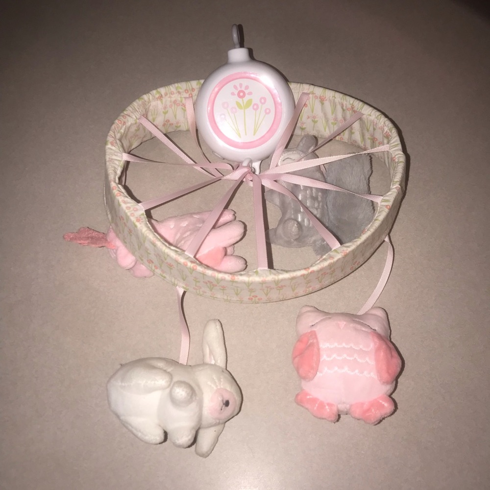 Baby Girl Crib Mobile - Woodland Creatures